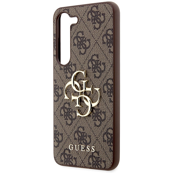 Guess GUHCS23S4GMGBR S23 S911 ruda/ruda kietas dėklas 4G Big Metal Logo -- Samsung Galaxy S23