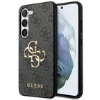 Guess dėklas Samsung Galaxy S23 – pilkas, 4G Big Metal Logo -- Samsung Galaxy S23