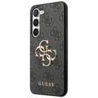 Guess dėklas Samsung Galaxy S23 – pilkas, 4G Big Metal Logo -- Samsung Galaxy S23