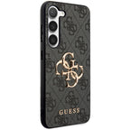 Guess dėklas Samsung Galaxy S23 – pilkas, 4G Big Metal Logo -- Samsung Galaxy S23