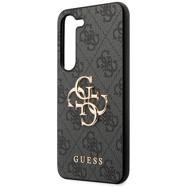 Guess dėklas Samsung Galaxy S23 – pilkas, 4G Big Metal Logo -- Samsung Galaxy S23