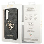 Guess dėklas Samsung Galaxy S23 – pilkas, 4G Big Metal Logo -- Samsung Galaxy S23