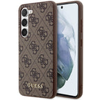 Guess 4G dėklas Samsung Galaxy S23 – rudas