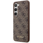 Guess 4G dėklas Samsung Galaxy S23 – rudas