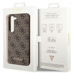 Guess 4G dėklas Samsung Galaxy S23 – rudas