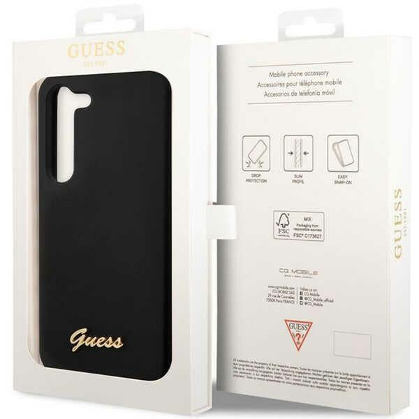 Guess silikoninis dėklas Galaxy S23 – juodas