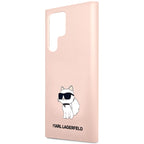 Karl Lagerfeld silikoninis dėklas Galaxy S23 Ultra – rožinis