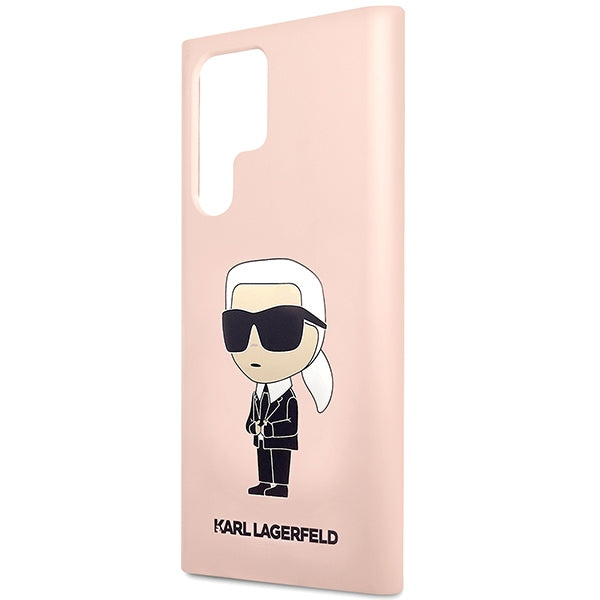 Karl Lagerfeld silikoninis dėklas Galaxy S23 Ultra – rožinis -- Samsung Galaxy S23 Ultra