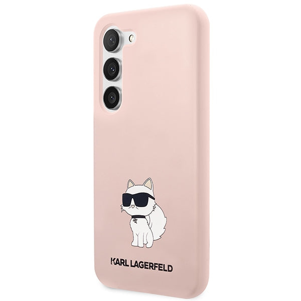 Karl Lagerfeld silikoninis dėklas Samsung Galaxy S23+ – rožinis