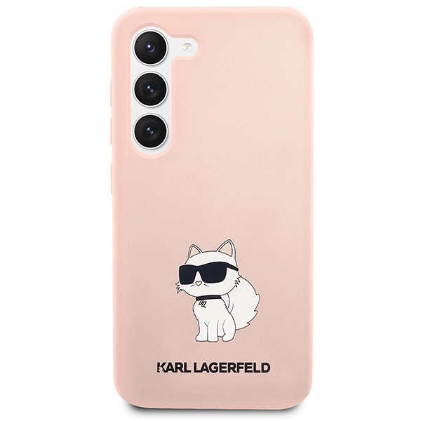 Karl Lagerfeld silikoninis dėklas Samsung Galaxy S23+ – rožinis