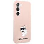 Karl Lagerfeld silikoninis dėklas Samsung Galaxy S23+ – rožinis
