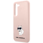 Karl Lagerfeld silikoninis dėklas Samsung Galaxy S23+ – rožinis