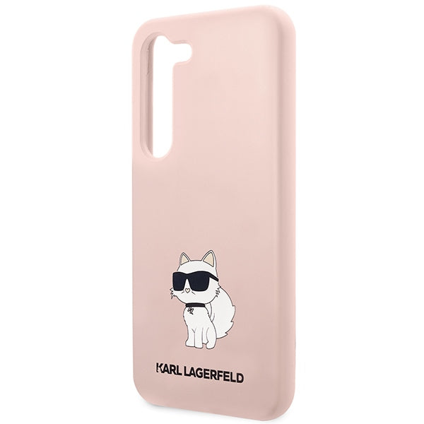 Karl Lagerfeld silikoninis dėklas Samsung Galaxy S23+ – rožinis