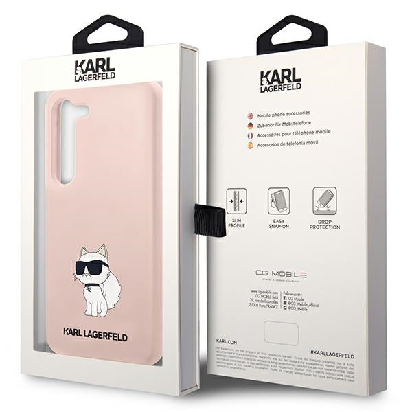 Karl Lagerfeld silikoninis dėklas Samsung Galaxy S23+ – rožinis
