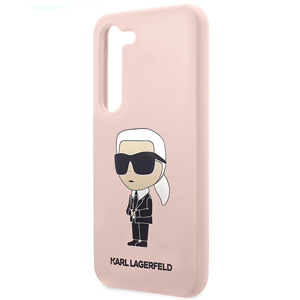 Karl Lagerfeld silikoninis dėklas Samsung Galaxy S23+ – rožinis