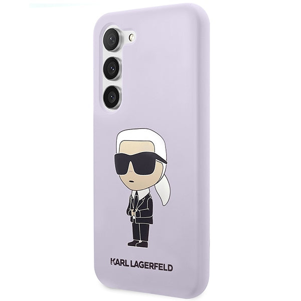 Karl Lagerfeld Liquid Silicone Ikonik Karl dėklas Samsung Galaxy S23+ – violetinis -- Samsung Galaxy S23+