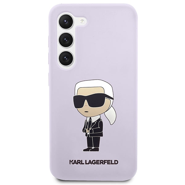 Karl Lagerfeld Liquid Silicone Ikonik Karl dėklas Samsung Galaxy S23+ – violetinis -- Samsung Galaxy S23+