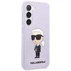 Karl Lagerfeld Liquid Silicone Ikonik Karl dėklas Samsung Galaxy S23+ – violetinis -- Samsung Galaxy S23+