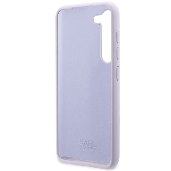 Karl Lagerfeld Liquid Silicone Ikonik Karl dėklas Samsung Galaxy S23+ – violetinis -- Samsung Galaxy S23+