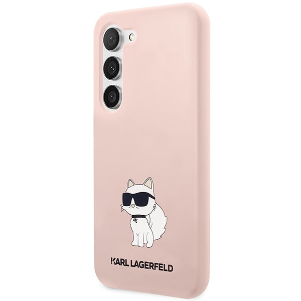 Karl Lagerfeld silikoninis dėklas Galaxy S23 – rožinis