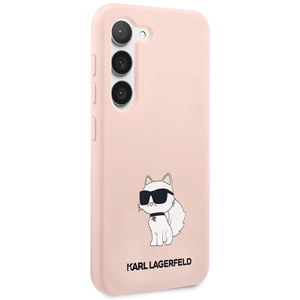 Karl Lagerfeld silikoninis dėklas Galaxy S23 – rožinis