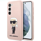 Karl Lagerfeld silikoninis dėklas Galaxy S23 – rožinis