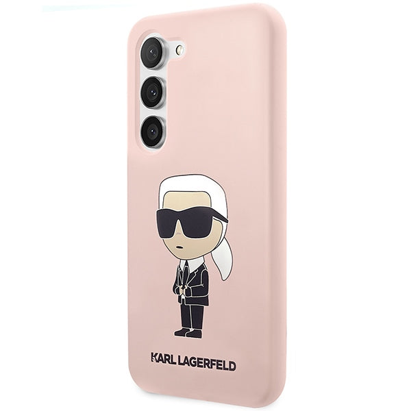 Karl Lagerfeld silikoninis dėklas Galaxy S23 – rožinis
