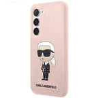Karl Lagerfeld silikoninis dėklas Galaxy S23 – rožinis