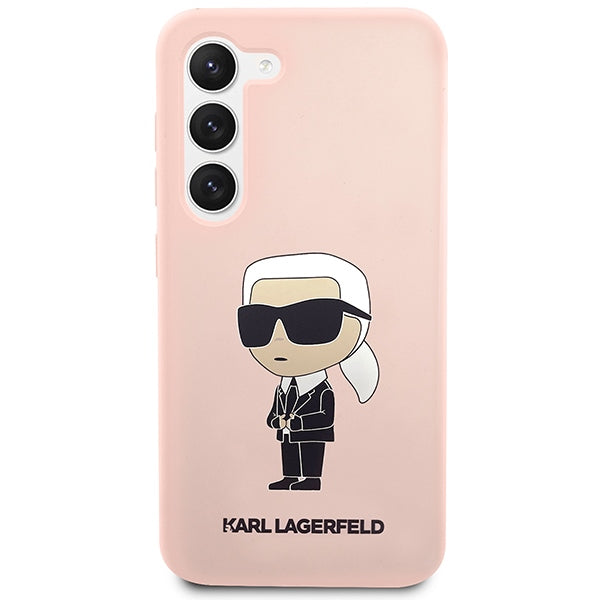 Karl Lagerfeld silikoninis dėklas Galaxy S23 – rožinis