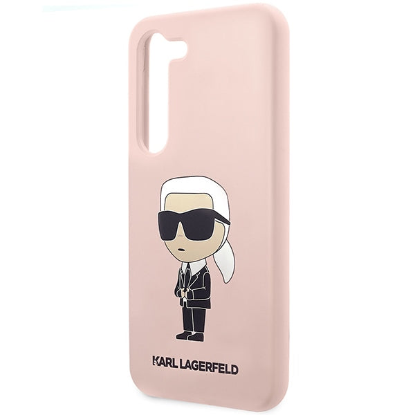 Karl Lagerfeld silikoninis dėklas Galaxy S23 – rožinis
