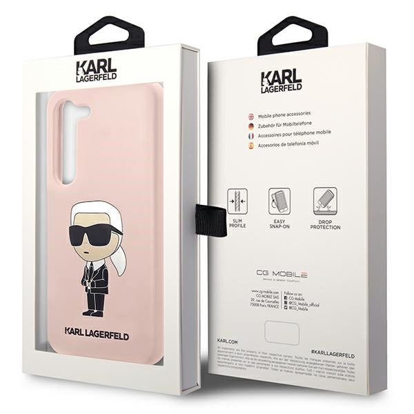 Karl Lagerfeld silikoninis dėklas Galaxy S23 – rožinis