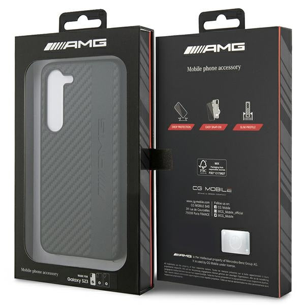 Mercedes‑AMG karboninis dėklas Galaxy S23 – juodas
