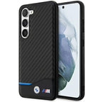 BMW Leather Carbon dėklas Samsung Galaxy S23+ – juodas