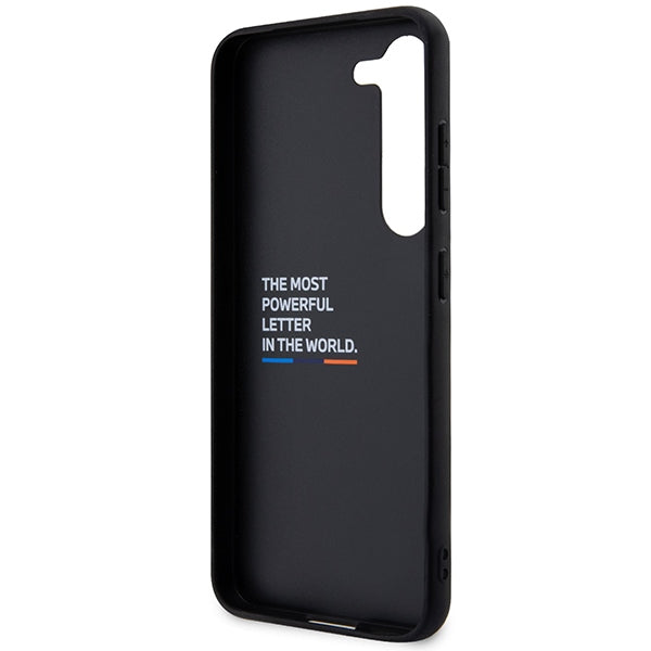 BMW Leather Carbon dėklas Samsung Galaxy S23+ – juodas