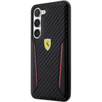 Ferrari Carbon dėklas Samsung Galaxy S23+ – juodas