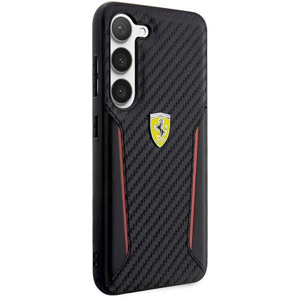 Ferrari Carbon dėklas Samsung Galaxy S23+ – juodas