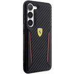 Ferrari Carbon dėklas Samsung Galaxy S23+ – juodas