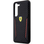 Ferrari Carbon dėklas Samsung Galaxy S23+ – juodas