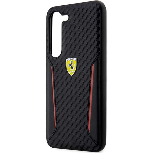 Ferrari Carbon dėklas Samsung Galaxy S23+ – juodas