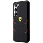Ferrari Hot Stamp Lines dėklas Samsung Galaxy S23+ – juodas