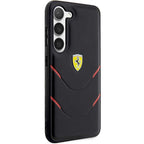 Ferrari Hot Stamp Lines dėklas Samsung Galaxy S23+ – juodas
