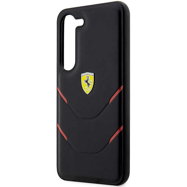 Ferrari Hot Stamp Lines dėklas Galaxy S23 – juodas