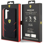 Ferrari Hot Stamp Lines dėklas Galaxy S23 – juodas