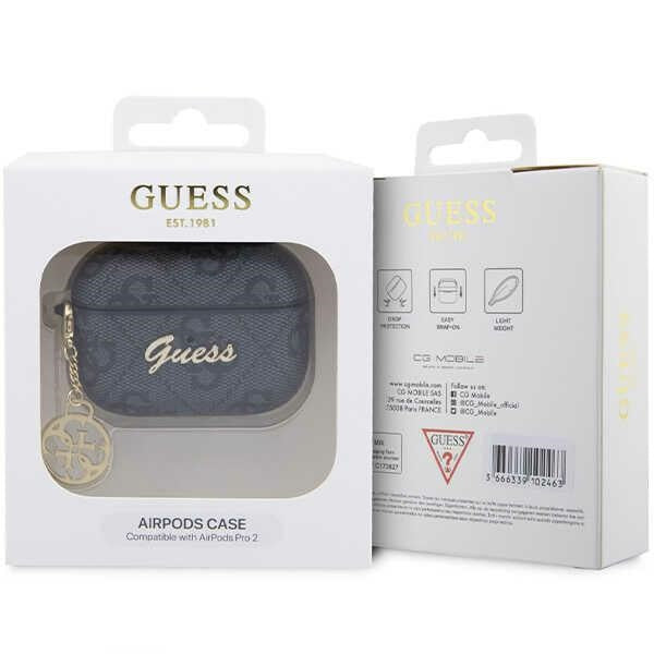 Guess AirPods Pro 2 dėklas – juodas, 4G Charm
