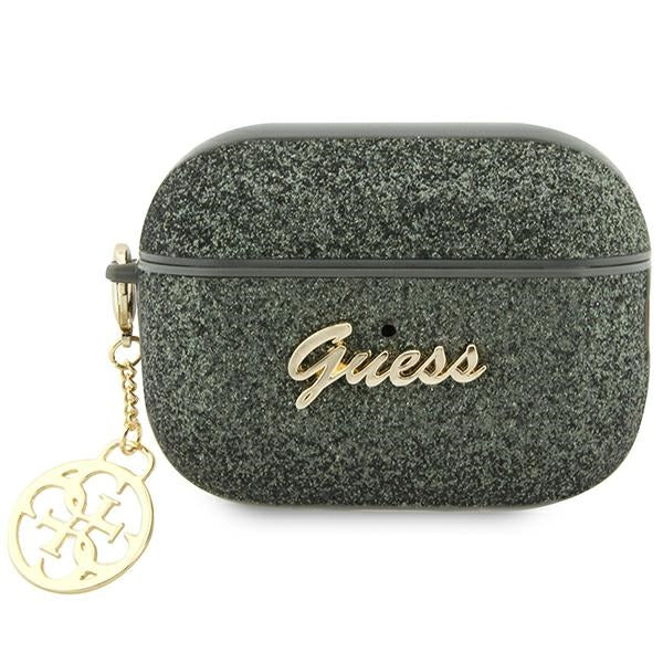 Guess AirPods Pro 2 dėklas – žalias/khaki, 4G Glitter