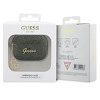 Guess AirPods Pro 2 dėklas – žalias/khaki, 4G Glitter