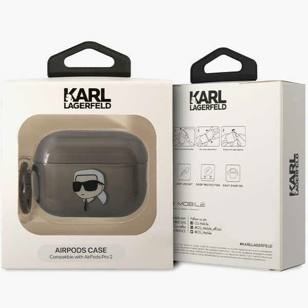 Karl Lagerfeld AirPods Pro 2 dėklas – juodas