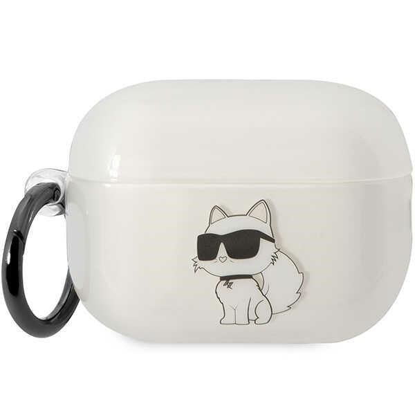 Karl Lagerfeld dėklas AirPods Pro 2 – skaidrus Choupette