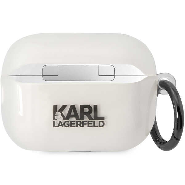 Karl Lagerfeld dėklas AirPods Pro 2 – skaidrus Choupette