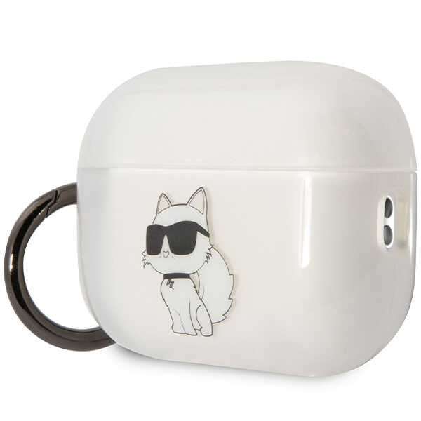 Karl Lagerfeld dėklas AirPods Pro 2 – skaidrus Choupette
